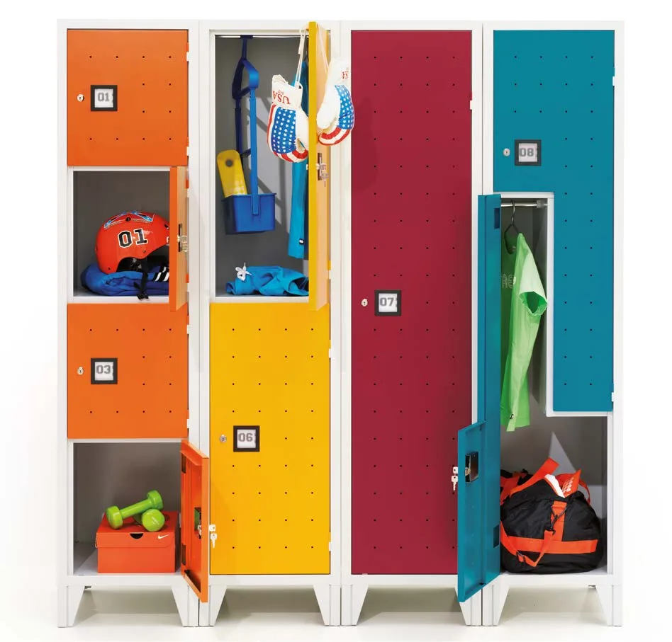 Gamma completa armadietti metallici spogliatoio RICOMI modelli 3, 4 e 6 posti
