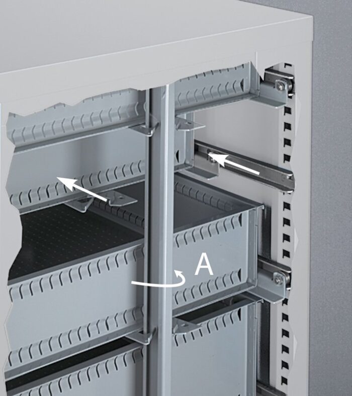 Banco da Lavoro 2m con 3 Cassetti e Parete - immagine 15