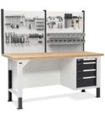 Banco da Lavoro con 4 Cassetti e Parete