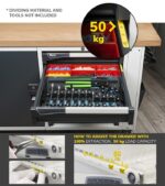 Banco da Lavoro con 4 Cassetti e Parete - immagine 10