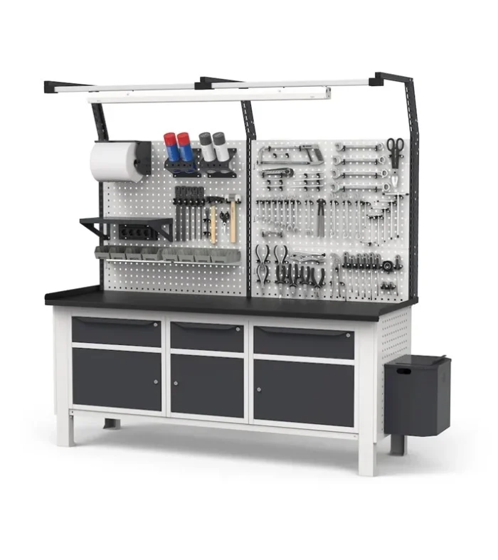 Banco Work con Piano in Acciaio L=2000 mm - immagine 1