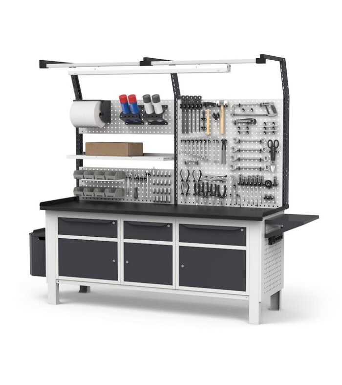 Banco Work con Piano in Acciaio L=2000 mm - immagine 2