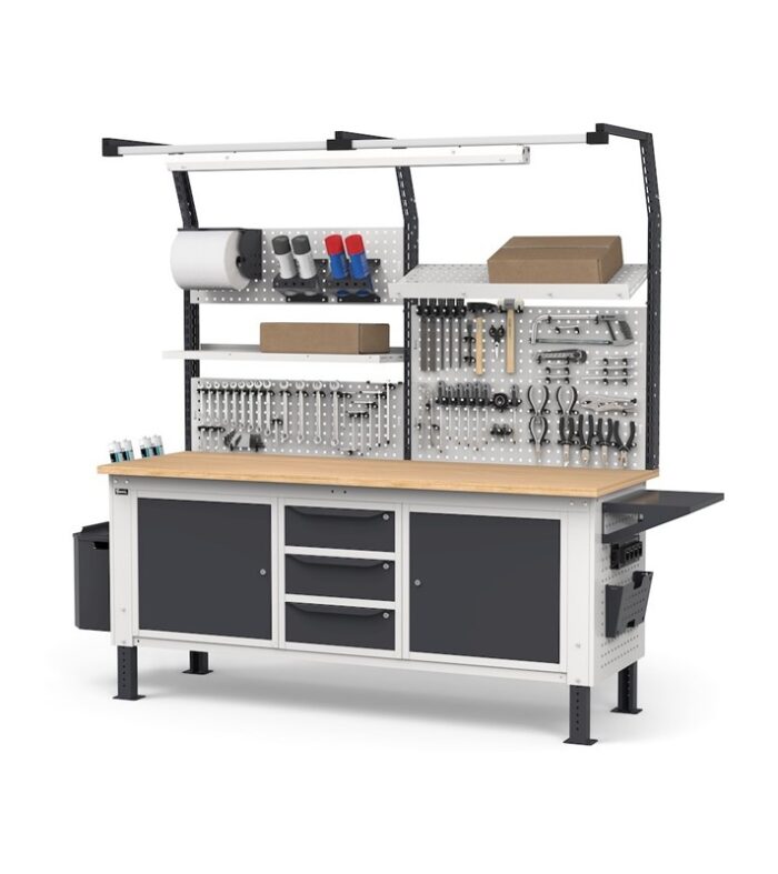 Banco Work UP con Piano in Multiplex L=2000 mm - immagine 2