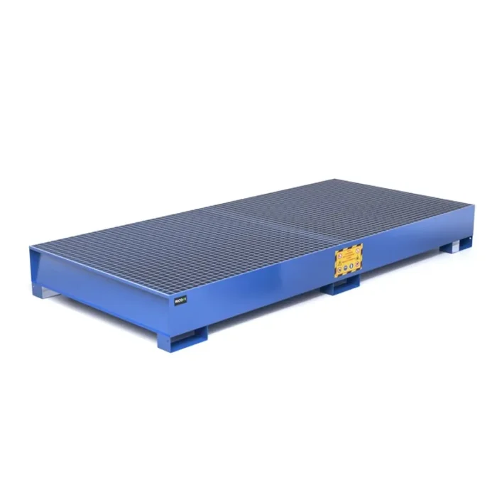 Vasca di Raccolta in Lamiera per 8 Fusti da 200L - immagine 1