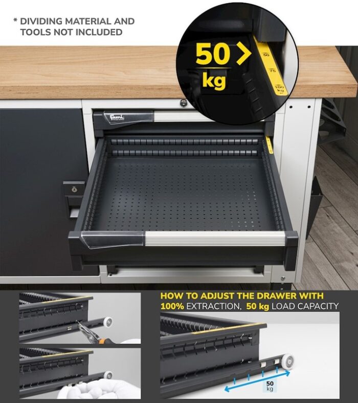 Banco da Lavoro Work Master Br con Piano in Multiplex L=1500mm - immagine 2