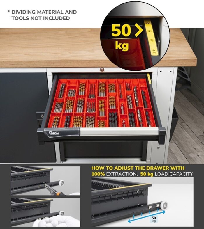 Banco da Lavoro Work Master Br con Piano in Multiplex L=1500mm - immagine 3