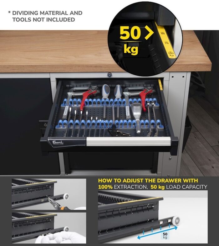 Banco da Lavoro Work Master Br con Piano in Multiplex L=1500mm - immagine 4