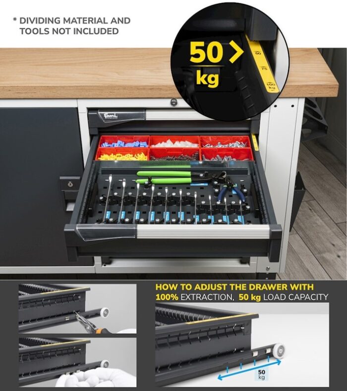 Banco da Lavoro Work Master Br con Piano in Multiplex L=1500mm - immagine 6