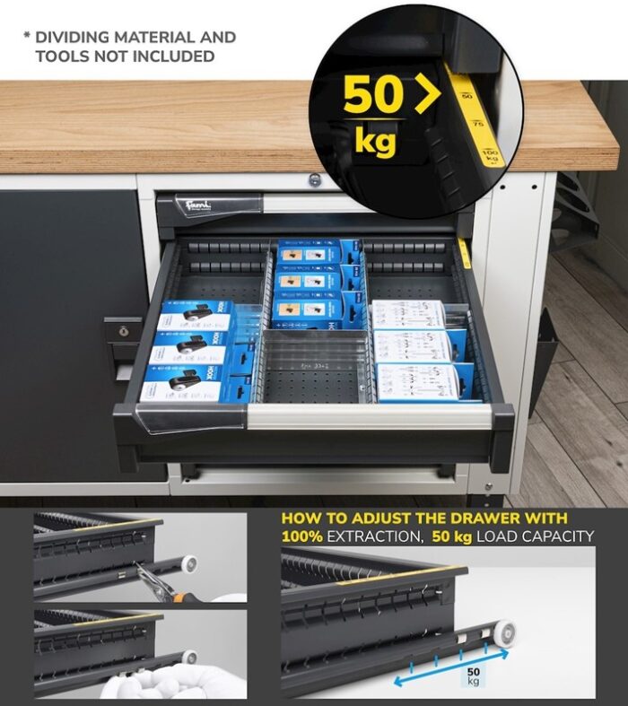 Banco da Lavoro Work Master Br con Piano in Multiplex L=1500mm - immagine 9