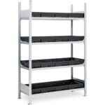 Scaffalatura con Vasche di Raccolta L=1300mm P=500mm