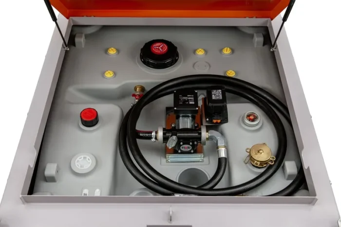 Serbatoio da Trasporto Gasolio CEMO DT Mobil Pro Hybrid Basic 980 L con Pompa 18V e Coperchio - immagine 2