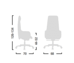 Poltrona Direzionale Naxos con Braccioli Fissi - immagine 2