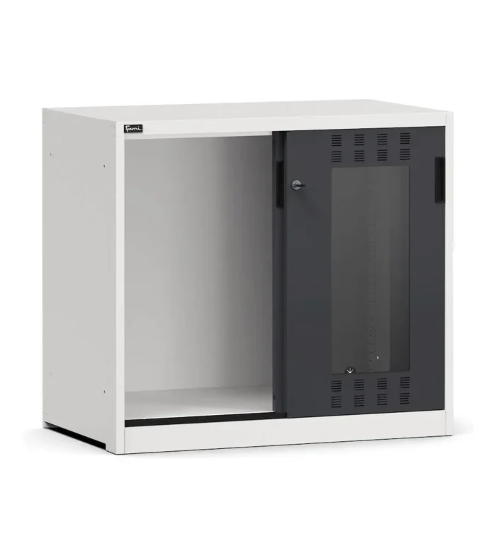 Armadio Officina Perfom Vuoto con Porte Scorrevoli in Policarbonato, H=915 L=1020 P=600 mm - immagine 1