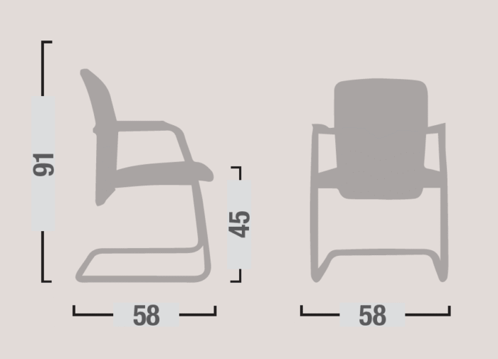 Seduta Klub Fissa con Telaio a Slitta - immagine 2