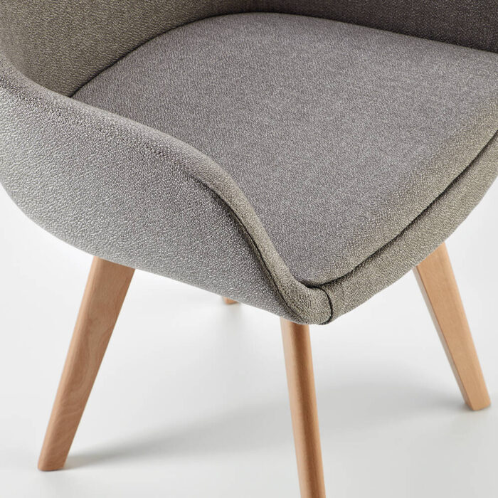 Poltrona Attesa Keope con Gambe in Legno e Seduta in Ecopelle - immagine 2