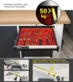 Banco da Lavoro con Piano in Multiplex - 9 Cassetti L=1500 mm - immagine 2