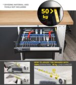 Banco da Lavoro con Piano in Multiplex - 9 Cassetti L=1500 mm - immagine 8