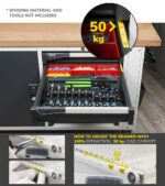 Banco da Lavoro con Piano in Multiplex - 9 Cassetti L=1500 mm - immagine 6