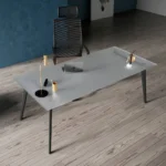 Tavolo Singolo Rhea in Cristallo 160x80 cm