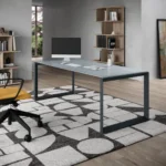 Scrivania Direzionale in Cristallo StratosPlus 200x90 cm