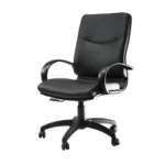 Poltrona Direzionale Zeta in Ecopelle con Braccioli Senza Oscillante