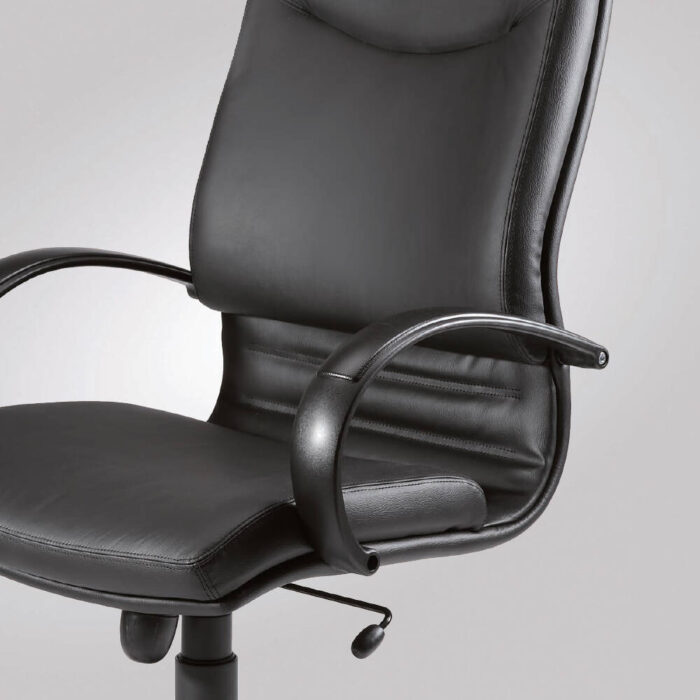 Poltrona Direzionale Zeta in Ecopelle con Braccioli Senza Oscillante - immagine 4