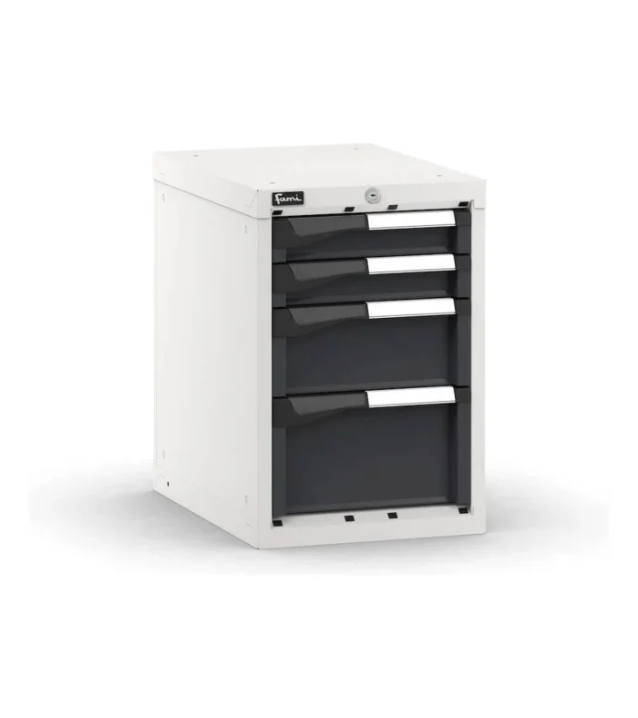 Blocco Cassettiere da Banco, 4 Cassetti 2X75 1X150 1X200, L408 X P573 X H600 mm - immagine 1