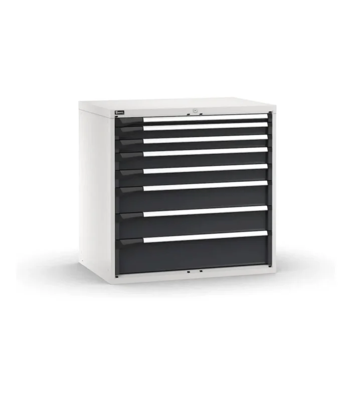 cassettiera-porta-attrezzi-8-cassetti-1x50-2x75-2x100-2x150-1x200-l1020-x-p726-x-h1000-mm-2.webp Armadio a Cassetti Master Key Comfort C0-EH=54X36 con 8 Cassetti - immagine 1