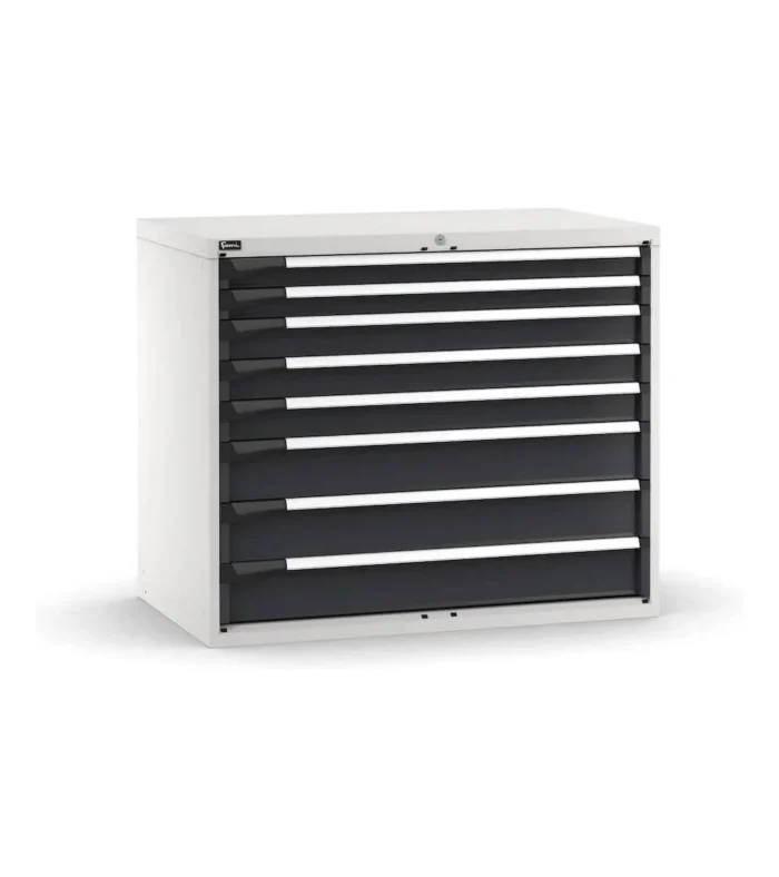 cassettiera-porta-attrezzi-8-cassetti-2x75-3x100-3x150-l1190-x-p726-x-h1000-mm-5.webp Armadio a Cassetti Master Key Comfort C0-EH=64X36 con 8 Cassetti - immagine 1