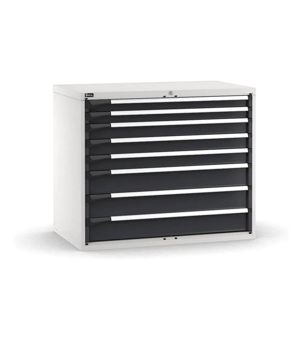 cassettiera-porta-attrezzi-8-cassetti-2x75-3x100-3x150-l1190-x-p726-x-h1000-mm-5.webp Armadio a Cassetti Master Key Comfort C0-EH=64X36 con 8 Cassetti - immagine 1