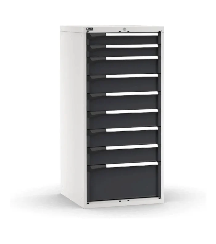 cassettiera-porta-attrezzi-9-cassetti-2x100-6x150-1x300-l714-x-p726-x-h1500-mm-5.webp Armadio a Cassetti Master Key Comfort C0-EH=36X36 con 9 Cassetti - immagine 1