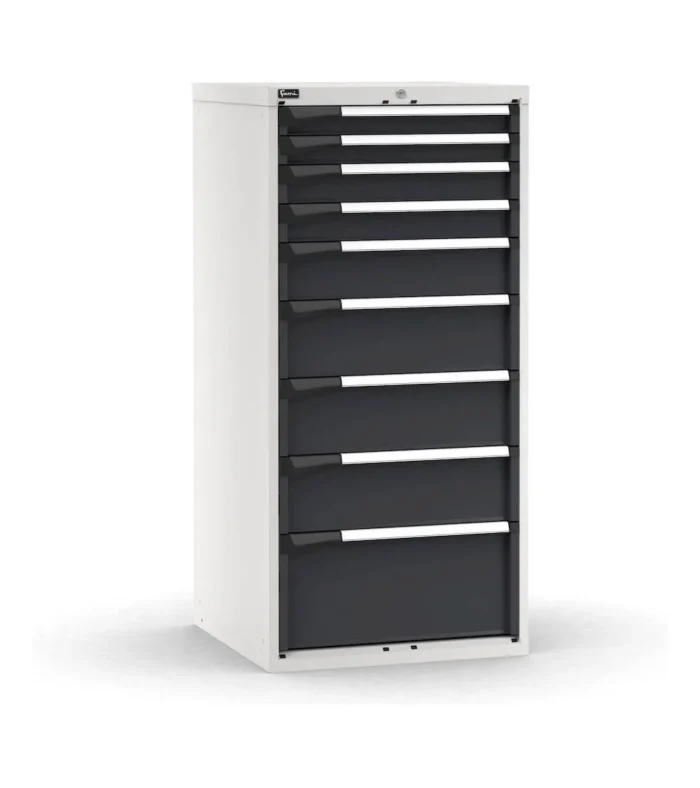 cassettiera-porta-attrezzi-9-cassetti-2x75-2x100-1x150-3x200-1x300-l714-x-p726-x-h1500-mm-5.webp Armadio a Cassetti Master Key Comfort C0-EH=36X36 con 9 Cassetti - immagine 1