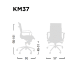 Poltrona Direzionale Karma Schienale Basso con Braccioli ed Oscillante - immagine 2