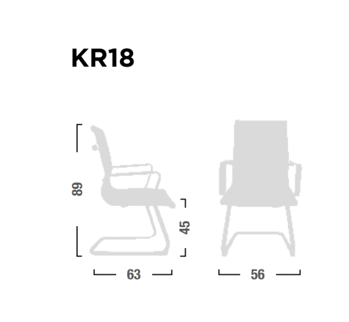Poltrona per Visitatori Fissa Kira in Ecopelle con Braccioli - immagine 2