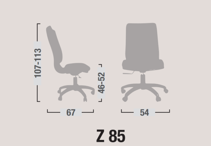 Poltrona Zeta per Visitatori Girevole Senza Braccioli - immagine 2
