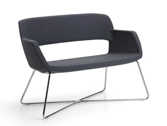 Divano Attesa Look con Seduta e Schienale in Tessuto - immagine 1