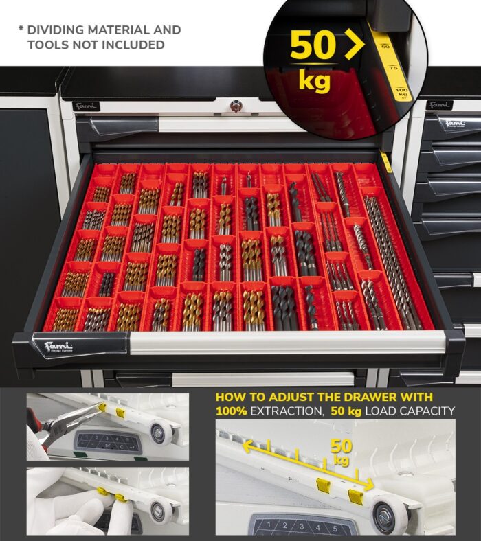 Armadio a Cassetti Master Key Comfort C0-EH=45X36 con 7 Cassetti - immagine 3