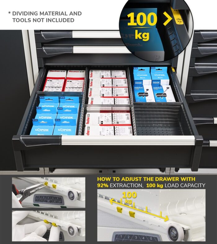 Armadio a Cassetti Master Key Comfort C0-EH=45X36 con 7 Cassetti - immagine 7