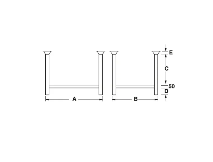 Pedana Metallica Senza Slitte con Montanti Liberi - immagine 2