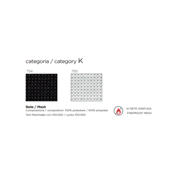 Poltrona per Visitatori Fissa Kira in Rete con Braccioli - immagine 3