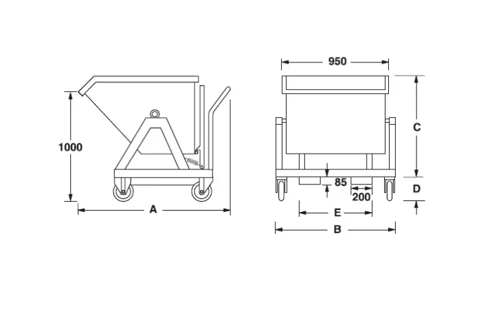 Benna Basculante 400 L - immagine 2