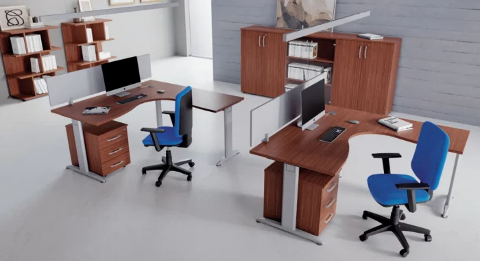 Scrivania Derby 160x80/60 cm e Cassettiera - immagine 1