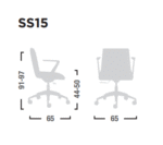 Poltrona Status per Visitatori con Braccioli - immagine 2