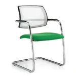 Poltrona Operativa Wing con Braccioli Fissi e Schienale in Rete