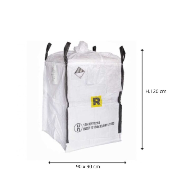Big Bag 90x90x120 H - Omologato 13H3Y - Portata 1000 Kg - immagine 1