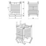 Contenitore con Fondo Apribile, Doppio Fondello 1000 x 800 x 650 mm - immagine 2